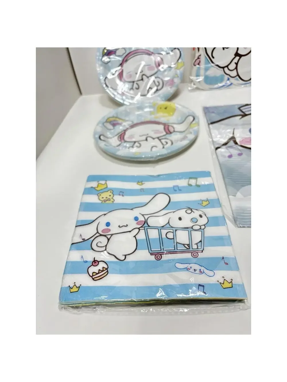 Cinnamoroll Party Supplies Tableware Set Plates Napkins Tablecloth Sanrio Cute